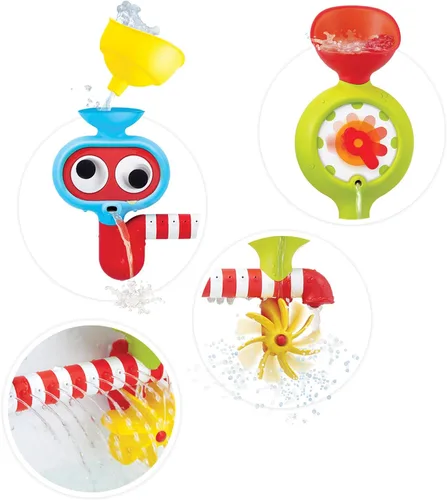 Miniatura 5 de Yookidoo Spin 'N' Sprinkle Water Lab - Juguete de baño para bebé, engranes y ojos giratorios, diseño sensorial, se fija a cualquier