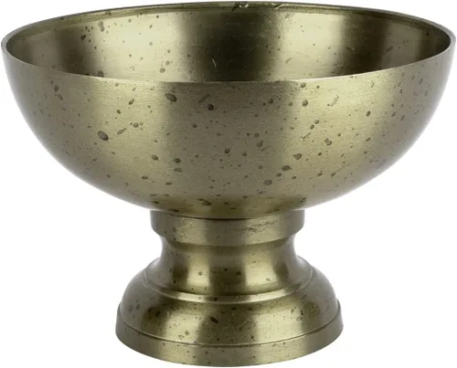 Koyal Wholesale Cuencos redondos minimalistas modernos con pedestal (oro vintage, 6 x 4.25 pulgadas)