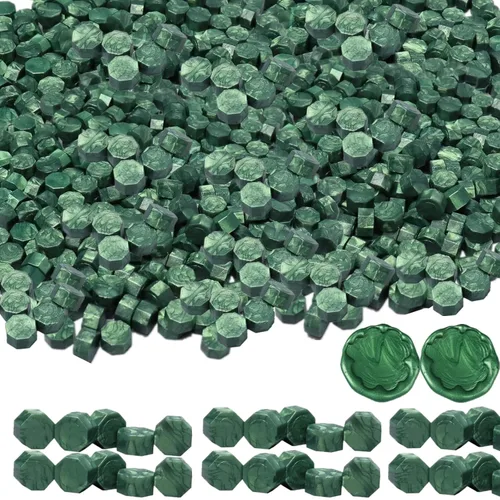 Miniatura 12 de 720 unidades de cuentas de cera para sellos, cuentas de cera de 0,55 lb, cuentas de cera octogonales para sello de cera, perfectas para sellos