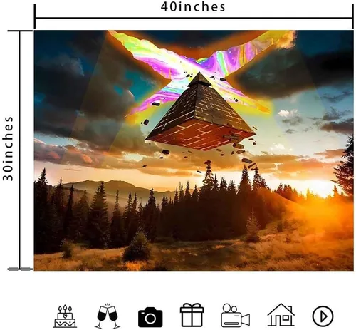 Miniatura 4 de Ine Ive Tapiz de naturaleza del bosque, Gravity Falls Tapiz de dibujos animados 40x30 pulgadas Fantasía Naturaleza Paisaje Decoración de pared