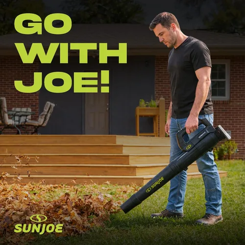 Miniatura 5 de Sun Joe Soplador de turbina compacto inalámbrico IONMAX de 24V-TB-LTE de 24 V, velocidad de aire de 100 MPH, flujo de aire de 280 CFM, batería