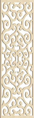 Miniatura 5 de Eveline - Paneles decorativos de pared de madera con calado, 13 3/8 pulgadas de ancho x 34 3/8 pulgadas de alto x 3/8 de alto, roble rojo rojo