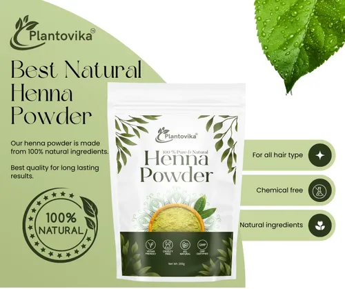 Miniatura 3 de Polvo de henna 100% natural y puro/Lawsonia Inermis para el cabello, color rojo anaranjado, triple desplazamiento, pasta de henna suave y conos, sin