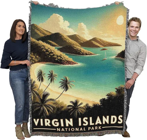 Miniatura 36 de Pure Country Weavers Manta del Parque Nacional Acadia, manta de tapiz de algodón para regalo, fabricada en los Estados Unidos, 72 x 54 pulgadas