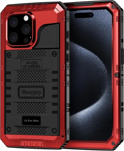 Miniatura 7 de Beasyjoy Funda de Metal para iPhone SE 2022/2020/8/7, Funda Impermeable Resistente con Protector de Pantalla, Protección de Cuerpo Completo Grado