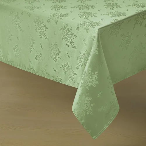 Miniatura 15 de Romanstile Mantel rectangular de jacquard, resistente al agua, elegante, con patrón floral de rosa damasco, mantel decorativo de poliéster lavable
