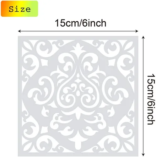 Miniatura 2 de Rolin Roly 16 plantillas de pintura de mandala, plantillas de dibujo reutilizables para arte de pared de piedra, rocas y suelo, suministros