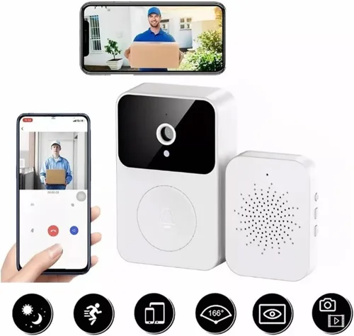 Miniatura 9 de Pissente X9 Smart Wireless Video Doorbell Cámara HD Visión Nocturna Cambio de Voz Almacenamiento 38 Música Batería Recargable con Videollamada