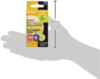Miniatura 3 de Casio cinta de tinta de impresora de título de disco TR-18BK-3P Negro 3 piezas