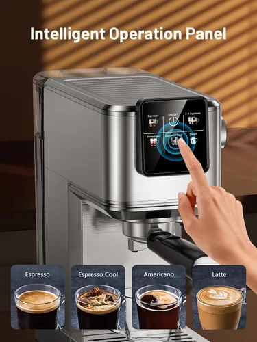Miniatura 4 de Máquina de espresso KEENSTAR de 20 bares con preparación rápida de café frío, máquina de café caliente y helado, máquina de espresso con espumador