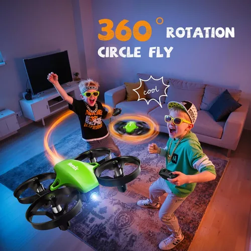 Miniatura 3 de V995 Mini Dron para Niños y Principiantes, Avión Cuadricóptero para Interiores y Exteriores para Niños y Niñas con Giros 3D, Rotación de 360°, Vuelo