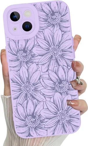 Miniatura 41 de MZELQ Funda para iPhone 17 Pro 2025, diseño de girasoles de silicona, flores florales, protección de cámara, funda delgada y suave para teléfono