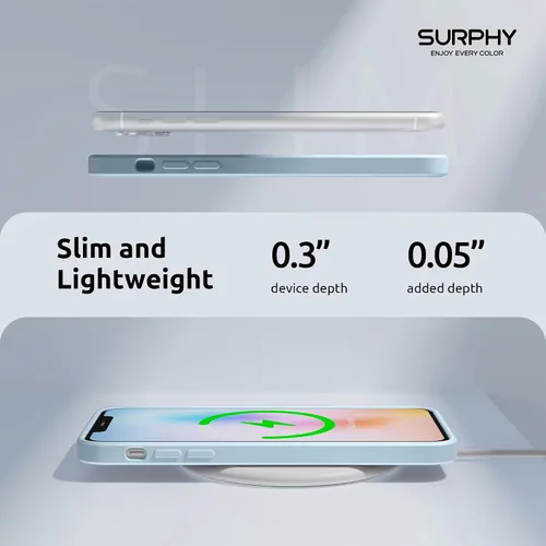 Miniatura 6 de SURPHY Diseño para Funda iPhone 11 con Protección de Cámara, Diseño Delgado de Borde Recto, Funda de Teléfono de Silicona Líquida para iPhone 11