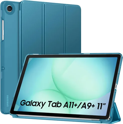 Miniatura 32 de MoKo Funda para Galaxy Tab A9+/A9 Plus de 11 pulgadas 2023, Funda Protectora Inteligente Delgada con Soporte y Carcasa Trasera Translúcida de PC