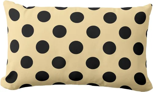 Miniatura 32 de Fundas de almohada de lunares negros sobre beige de 16 x 16 pulgadas, fundas de almohada decorativas rústicas y cuadradas para decoración del sofá