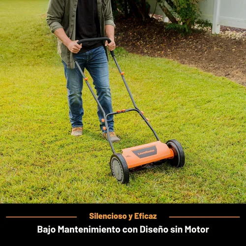 Miniatura 5 de LawnMaster LMRM1401 - Cortacésped con carrete de empuje (14 pulgadas, 5 cuchillas)