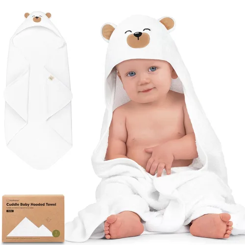 Miniatura 30 de KeaBabies Toalla de bebé con capucha para recién nacido, viscosa derivada de bambú, toallas de baño grandes con capucha para niños, niñas, niños