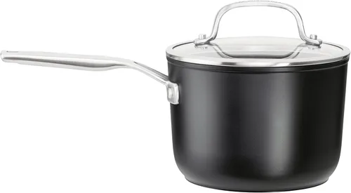 Miniatura 12 de KitchenAid - Juego de ollas y sartenes antiadherentes de inducción con anodizado duro, 10 piezas, color negro mate