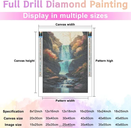 Miniatura 16 de Kits de pintura de diamantes de playa para adultos, arte de diamantes coloridos 5D, bricolaje con puntos de diamante de perforación completa, kits