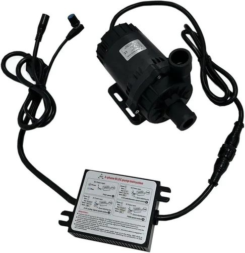 Miniatura 5 de SHYSKY Potente bomba sumergible de agua DC sin escobillas de 24 V 120 W DC60B-24120A-1, 39.4 ft 39 pies 1003 GPH, velocidad/flujo ajustable