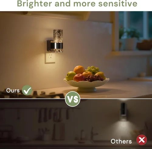 Miniatura 6 de L LOHAS LED Night Lights Plug into Wall, Acrylic Bubble Night Light,Dimmable Nightlight with 0-100 LM, 3000K Plug in Night Light with Dusk to Dawn