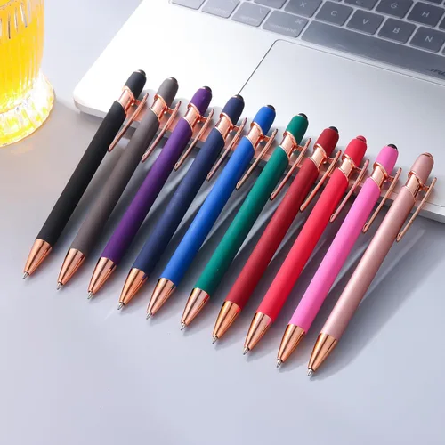 Miniatura 4 de 12 unidades 2 en 1 bolígrafo con punta de lápiz capacitivo, 1,0 mm de tinta negra, bolígrafo metálico con punta de lápiz capacitivo para pantallas