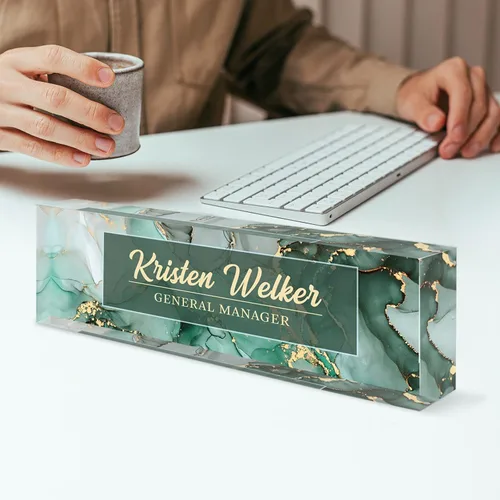 Miniatura 3 de Placa de identificación para escritorio, placa de nombre de acrílico personalizada para escritorio, regalos de agradecimiento para empleados