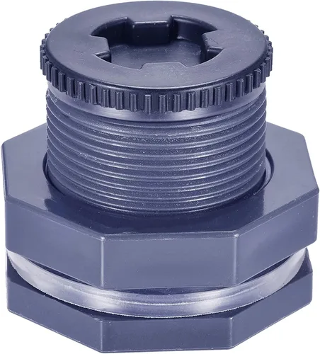 Miniatura 5 de Accesorio de mamparo de PVC hembra de 1 pulgada con tapón y junta de sellado de silicona, conector de tanque de agua para sierra de agujeros de 1.77