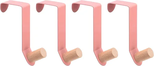 Miniatura 6 de uxcell Ganchos para colgar sobre la puerta, 4 unidades, ganchos individuales para colgar ropa, sombreros, toallas (azul)
