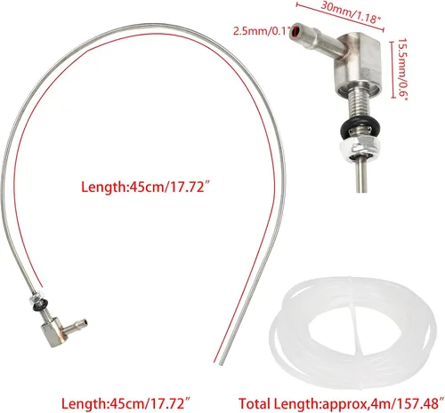 Miniatura 2 de Tubo de combustible auxiliar para calentador de estacionamiento diésel, tubo de combustible, tubo de toma de combustible, manguera para Webasto Air