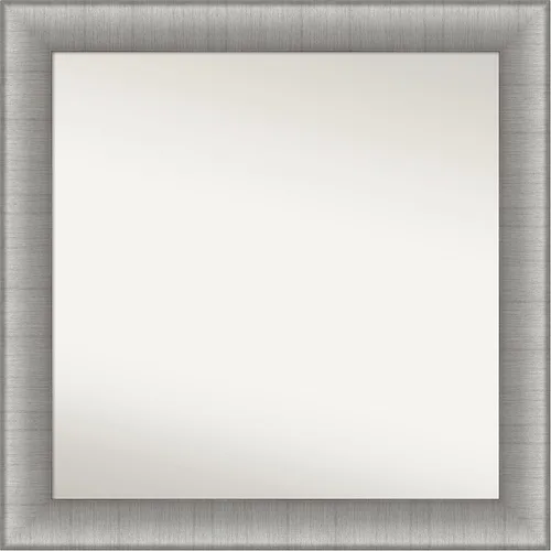 Miniatura 500 de Amanti Art Espejo de baño plateado para sobre fregadero, 28 x 47 pulgadas, espejo rectangular de plata imperial, marco de madera tradicional de gran