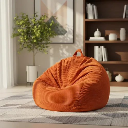 Miniatura 14 de ZhenLives Funda para puf de almacenamiento de animales de peluche, solo funda (sin relleno), organizador de juguetes de pana, para asiento con cojín