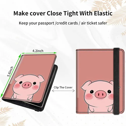 Miniatura 2 de Combo de portatarjetas de pasaporte y vacunación, soporte para pasaporte con ranura para tarjeta de vacunación CDC, cartera con bloqueo RFID