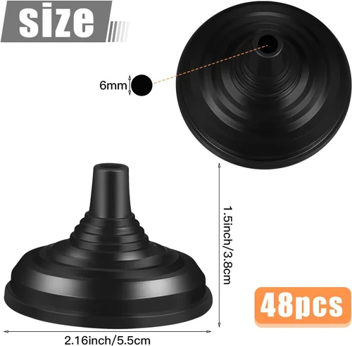 Miniatura 2 de Gerrii 48 soportes para bandera de mesa de 4 x 6 pulgadas, base de bandera pequeña para mesa del día de la independencia, escritorio, fiesta, Negro