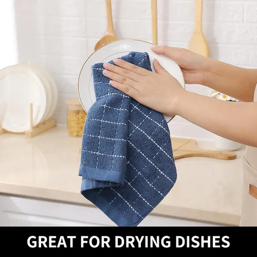 Miniatura 5 de Homaxy Paños de cocina 100% algodón terry, toallas de cocina ultra suaves y absorbentes para la cocina, adecuadas para secar y lavar platos, paquete