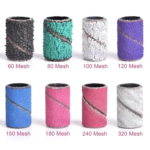Miniatura 6 de KADS Efile - Bandas de lijado de uñas, 50 unidades, 8 colores, lijadoras de uñas, banda profesional de grano fino mediano con 3/32 pulgadas