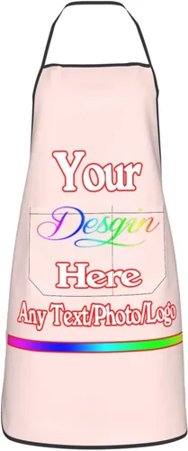 Miniatura 37 de Delantal de diseño personalizado para mujeres y hombres con bolsillos, delantal de cocina personalizado, diseño de logotipo de texto