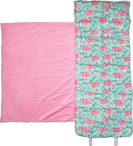 Miniatura 17 de Stephen Joseph, Tapete estampado para siesta para niños pequeños con manta suave y almohada extraíble para niños y niñas, saco de dormir para Azul