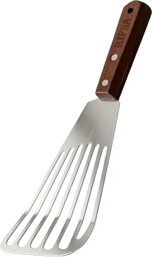 Miniatura 9 de Juego de 2 espátulas de silicona – Paquete de 2 espátulas de cocina ranuradas antiadherentes, resistentes al calor para freír, hornear, sin BPA