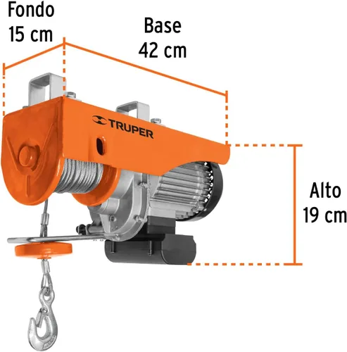 Miniatura 3 de TRUPER Polipasto eléctrico POLE-800 de 0,8 toneladas