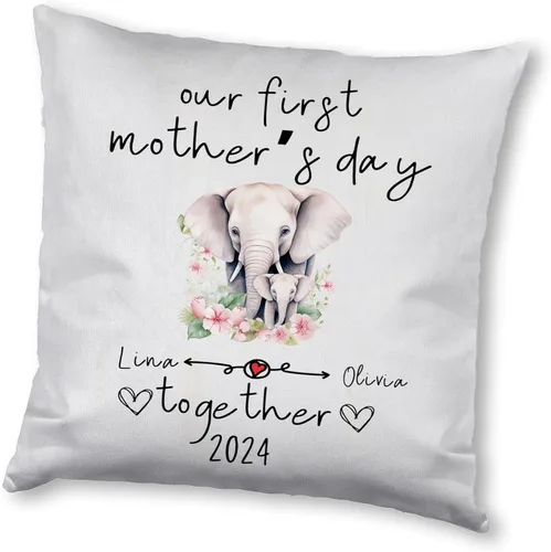 Miniatura 9 de Mother's Day Elephant, Personalised Pillow Case Decor for Home, Present for Mom, Grandmother, for Her