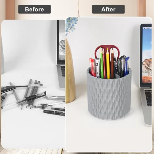 Miniatura 4 de Organizador de brochas de maquillaje, organizador de brochas de maquillaje giratorio de 360°, soporte para lápices, accesorios de escritorio, vaso