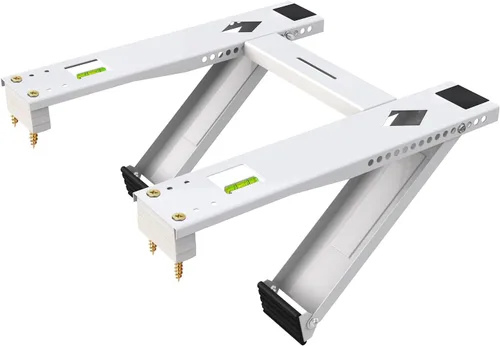Miniatura 8 de Soporte de aire acondicionado de ventana con 2 brazos, soporte de CA resistente para unidad de ventana, kit de instalación de hasta 200 libras