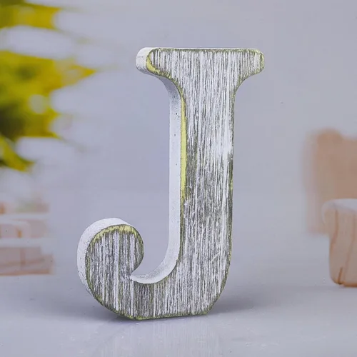 Miniatura 33 de Letras de madera rústica sin terminar de 6 pulgadas para decoración de pared, letras decorativas de pie en rodajas, decoración de tablero