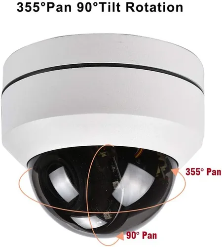 Miniatura 4 de EVERSECU Mini cámara PTZ RS485 HD analógica 1080P 4X Zoom (0.110-0.472 in) 65ft IR distancia al aire libre Cámara domo de alta velocidad IP66