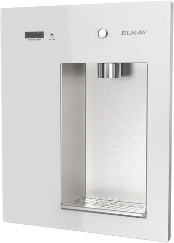 Miniatura 2 de Elkay Liv EZ LBWDM0WHBC - Dispensador de agua filtrado integrado para montaje en pared, funciona con pilas, certificado NSF, botón pulsador, reduce