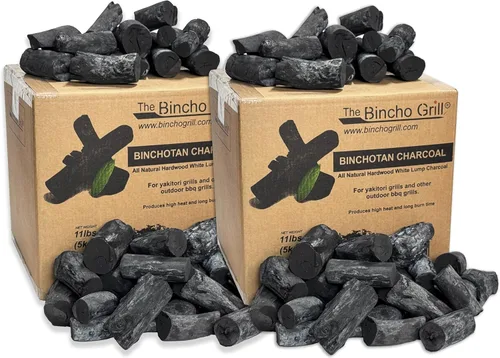 Miniatura 9 de The Bincho Grill Binchotan Carbón para barbacoa japonesa. Yakitori de madera dura natural de alta calidad y todo tipo de parrillas.