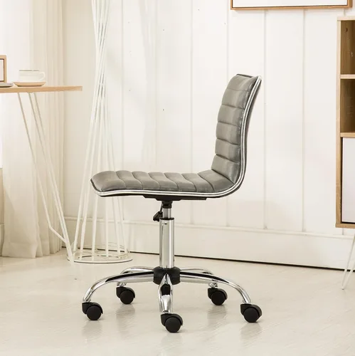 Miniatura 5 de Roundhill Furniture Fremo Chromel - Silla de oficina ajustable con elevación de aire, color gris