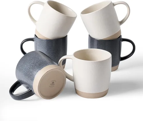 Miniatura 24 de famiware Juego de 4 tazas de café, juego de tazas de 13 onzas, juego de tazas de cerámica con asa para café, té, cacao, leche, serie Constellation