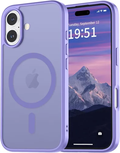 Miniatura 42 de vnnink para iPhone 12 y iPhone 12 Pro, funda de teléfono celular translúcida con protección contra caídas de grado militar, mate magnética